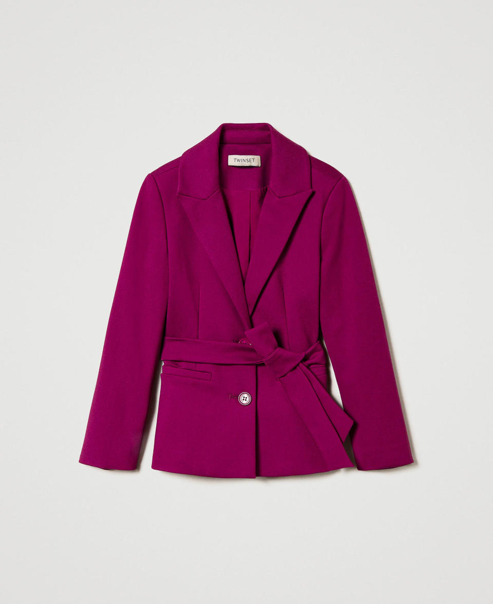 Twin Set Giacca blazer monopetto con cintura Spedizione Gratuita