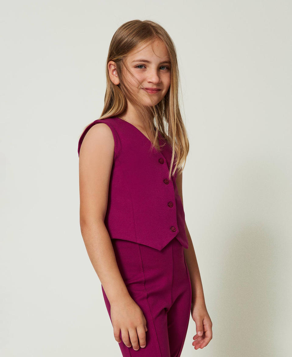 Twin Set Gilet monopetto con bottoni in tono Pezzi Unici