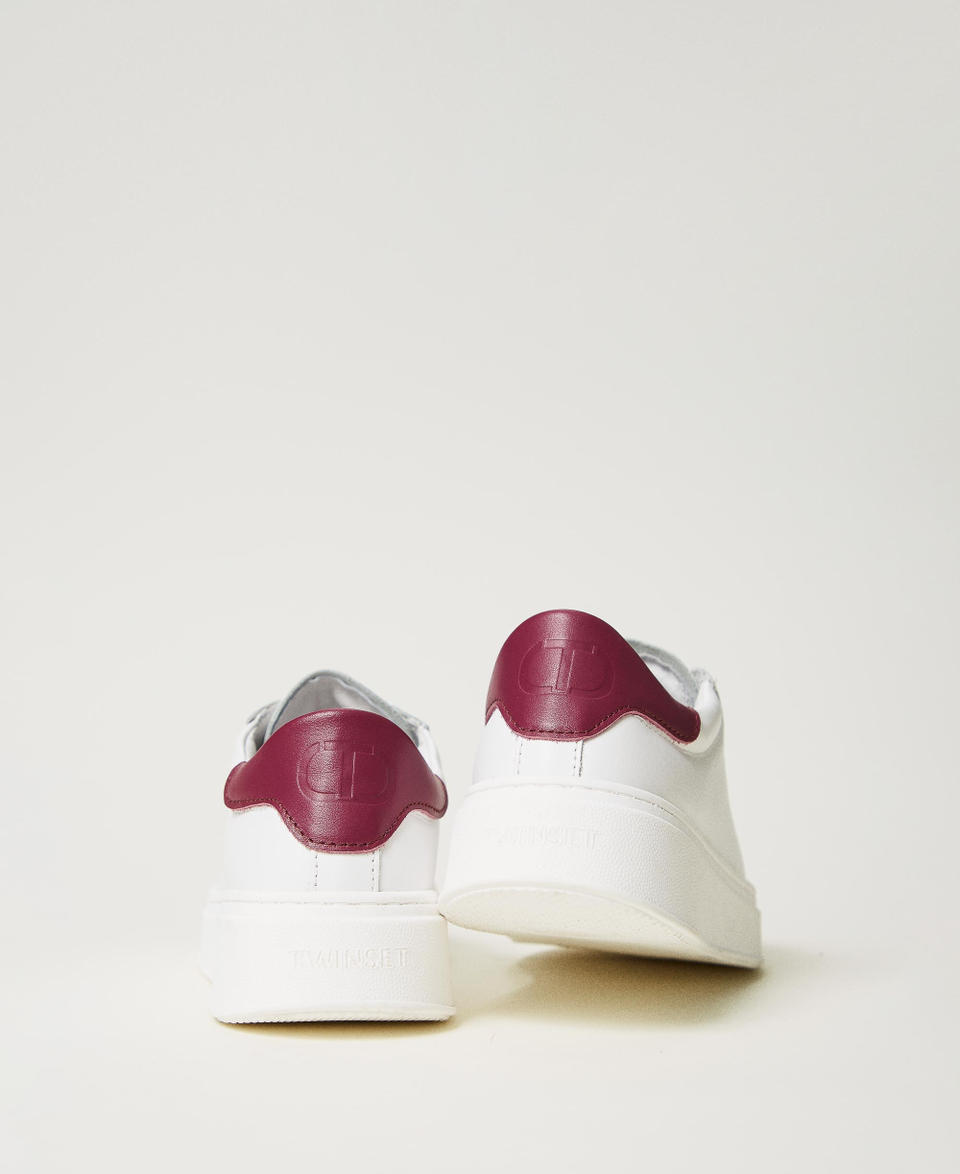 Twin Set Sneakers in pelle con logo Soddisfazione Garantita