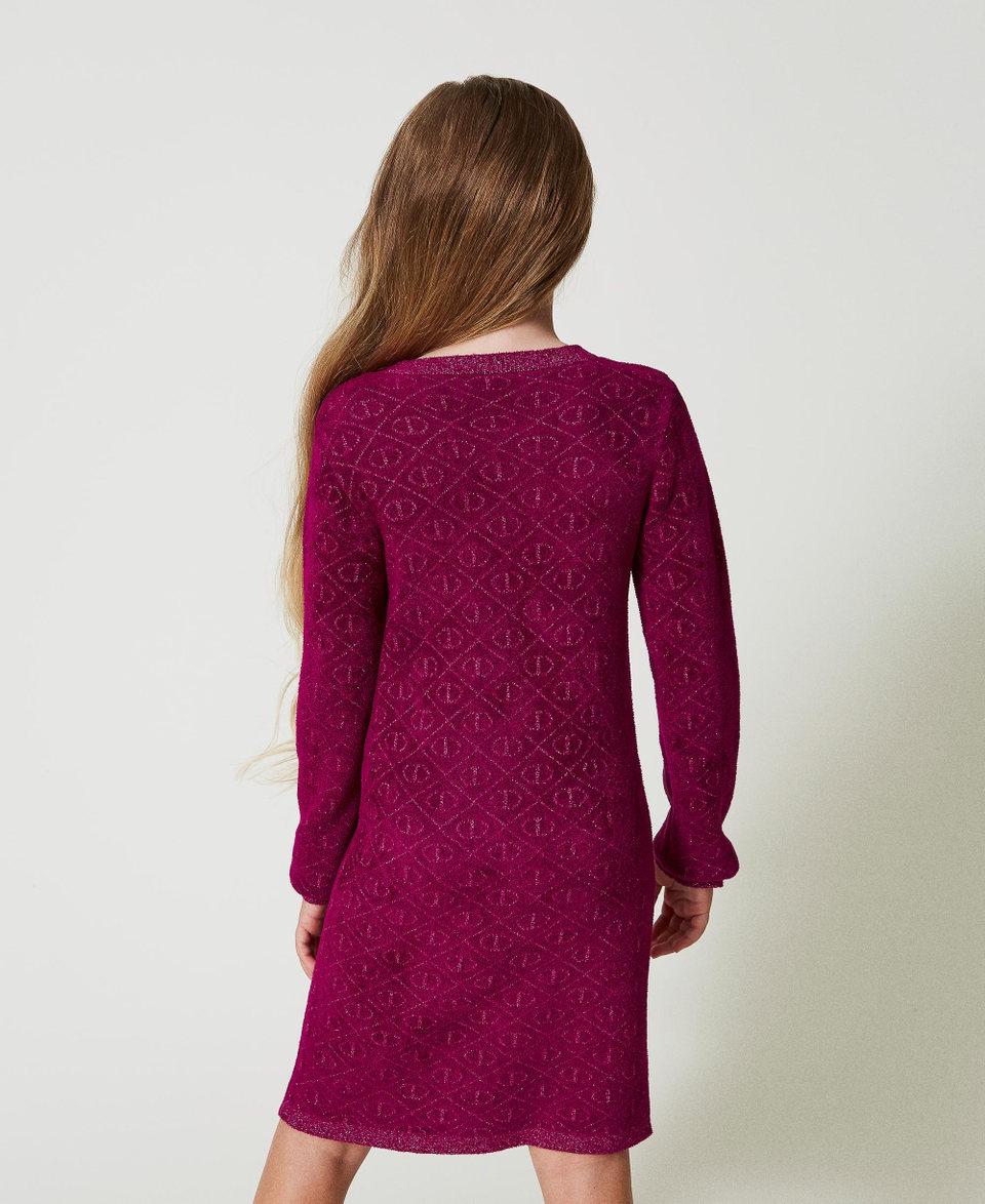Twin Set Abito corto in maglia jacquard con Oval T Negozi Online