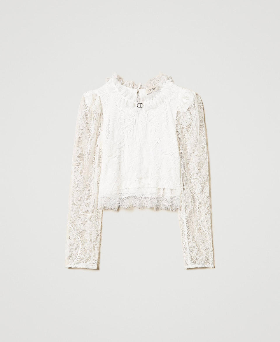 Twin Set Blusa in pizzo Valenciennes Fino Al -60%