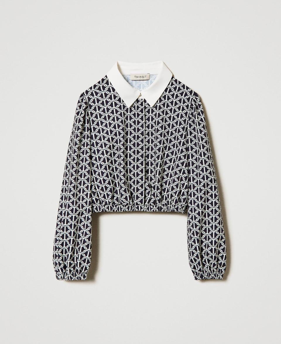 Twin Set Blusa in crêpe de Chine con stampa Convenienza
