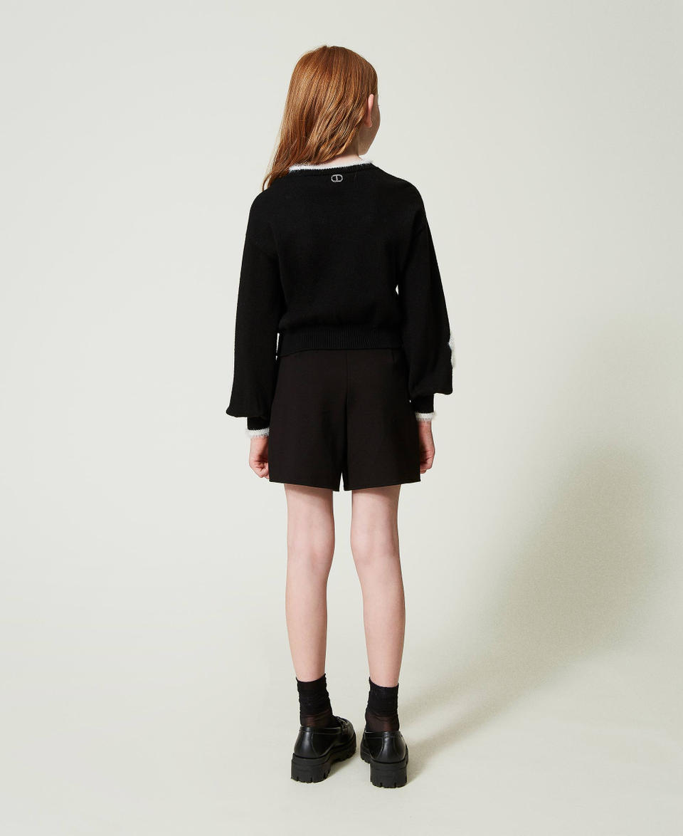 Twin Set Maglia con fiori a intarsio Saldi Di Fabbrica