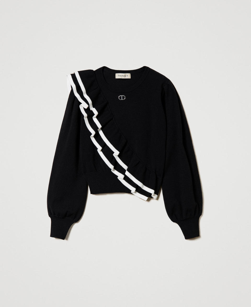 Twin Set Maglia regular con doppia balza I Più Venduti