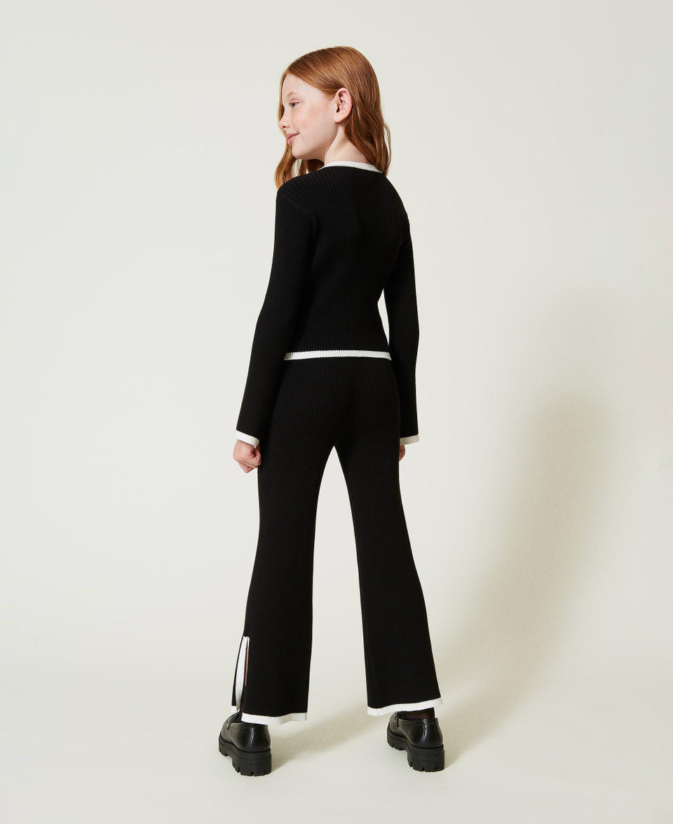 Twin Set Maglia e pantaloni ampi a costine Vendite Flash
