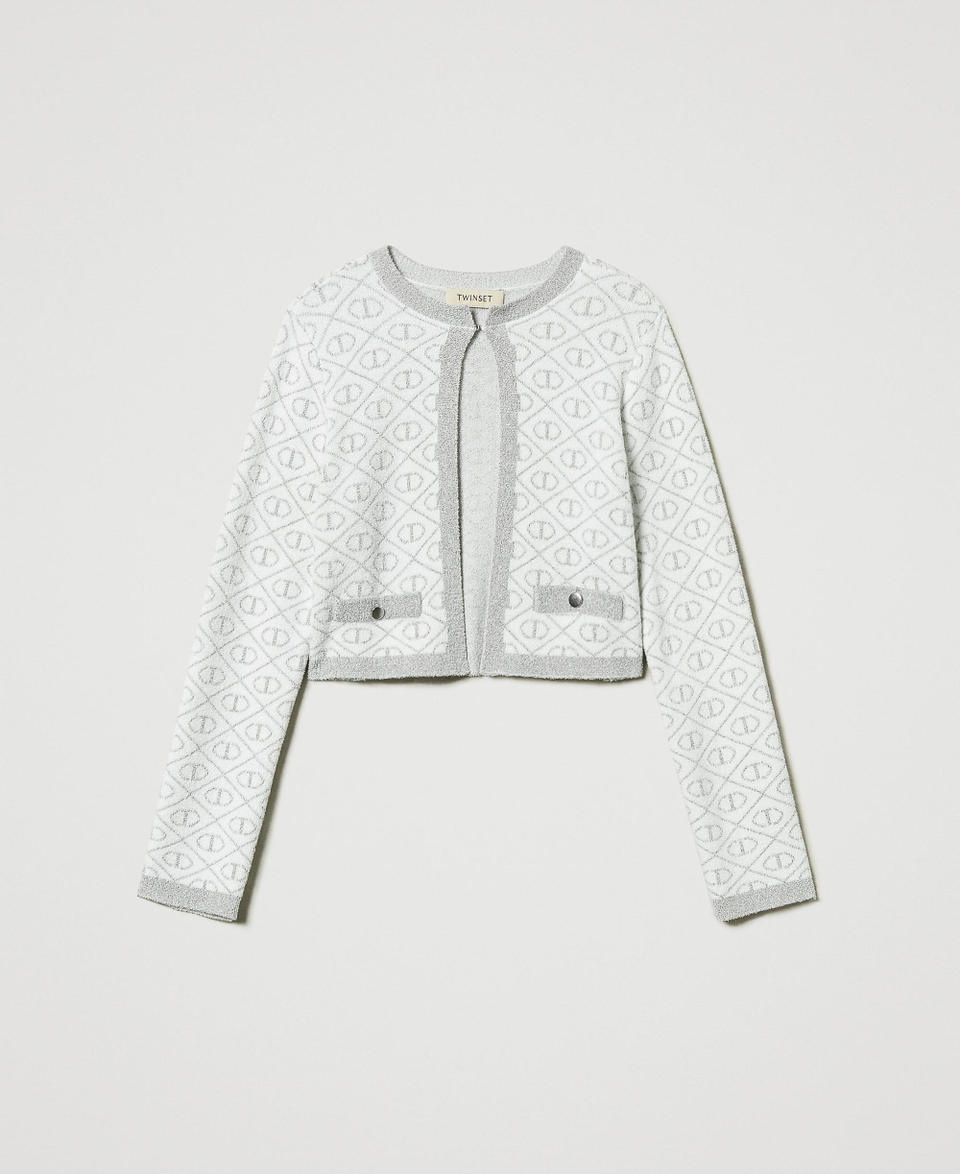 Twin Set Giacca in maglia jacquard con Oval T Moda