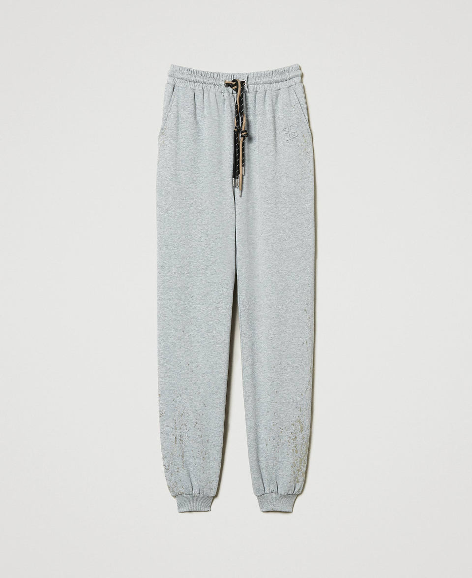 Twin Set Pantaloni joggers MYFO con stampa glitter Qualità