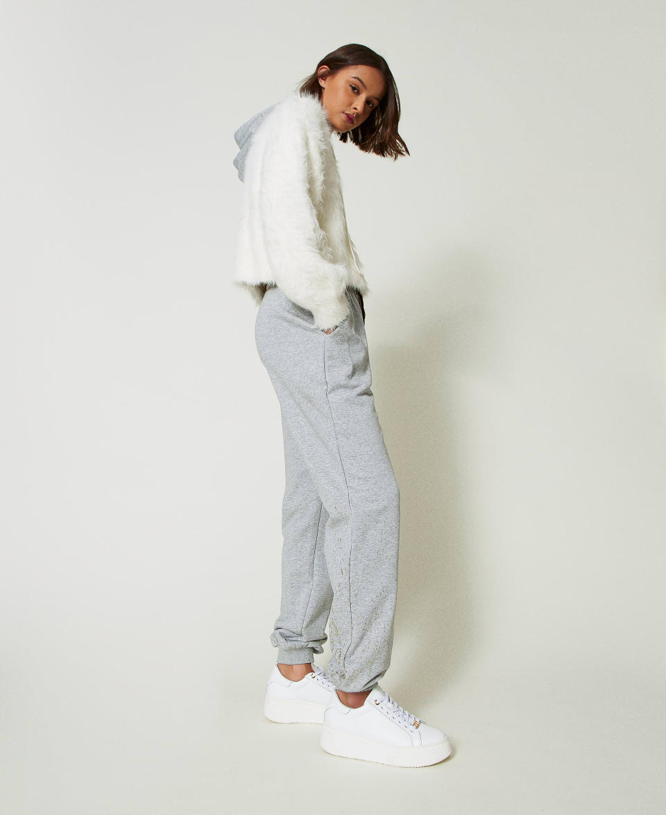 Twin Set Pantaloni joggers MYFO con stampa glitter Qualità