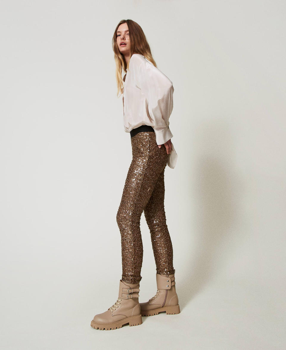 Twin Set Leggings MYFO in full paillettes Soddisfazione Garantita