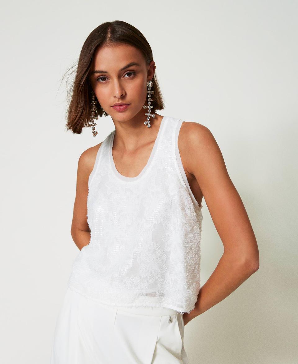 Twin Set Top a canotta in full paillettes Negozi Online