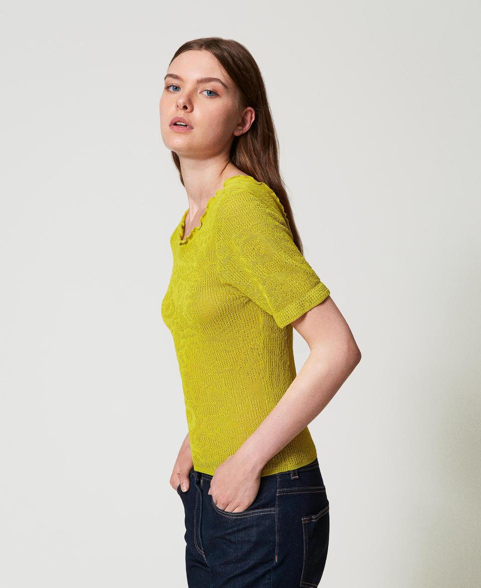 Twin Set Maglia doppio uso jacquard floreale Shopping Online