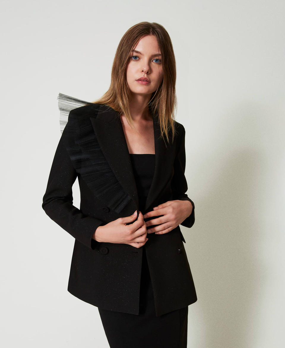 Twin Set Giacca blazer con volant in tulle Convenienza