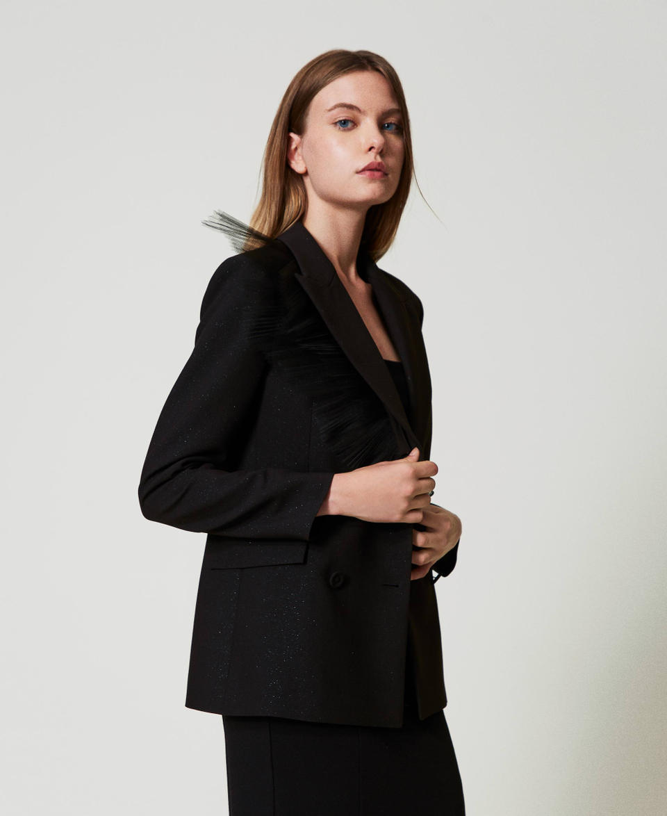 Twin Set Giacca blazer con volant in tulle Convenienza