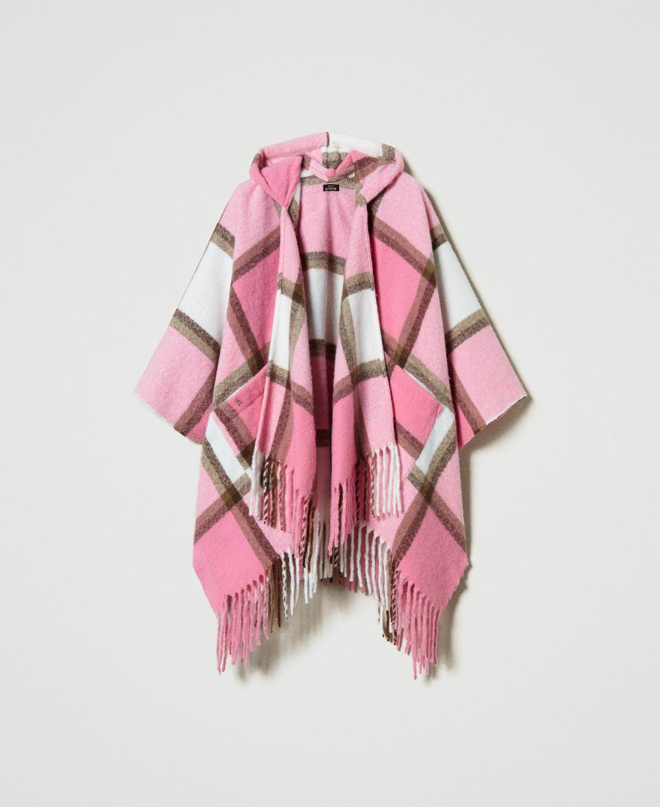 Twin Set Poncho in panno con frange Economico