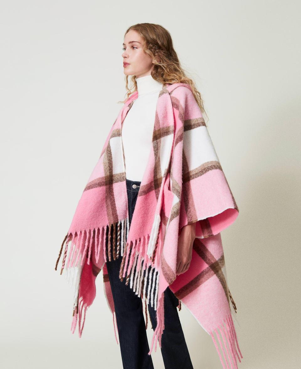 Twin Set Poncho in panno con frange Economico
