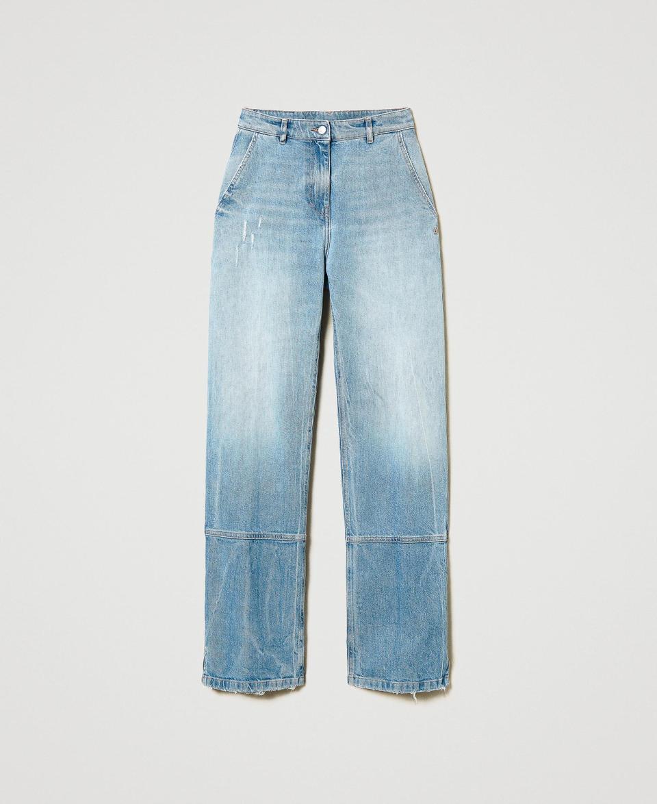 Twin Set Jeans wide leg con tagli Economico