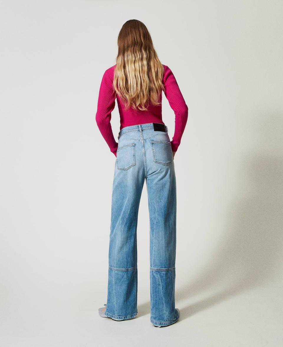 Twin Set Jeans wide leg con tagli Economico
