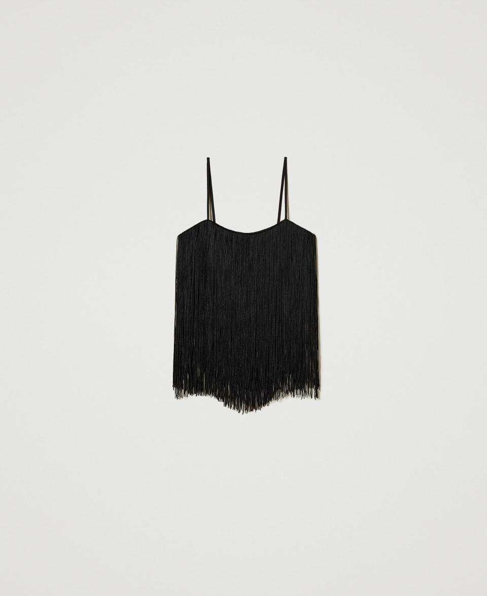 Twin Set Top corto MYFO con frange Negozio