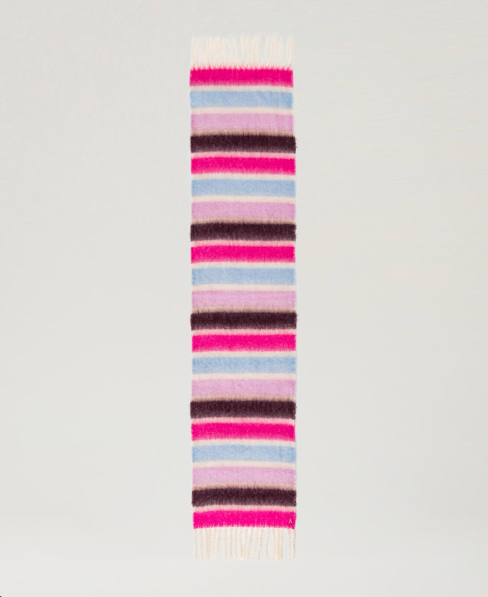 Twin Set Sciarpa a righe multicolor con frange Nuova