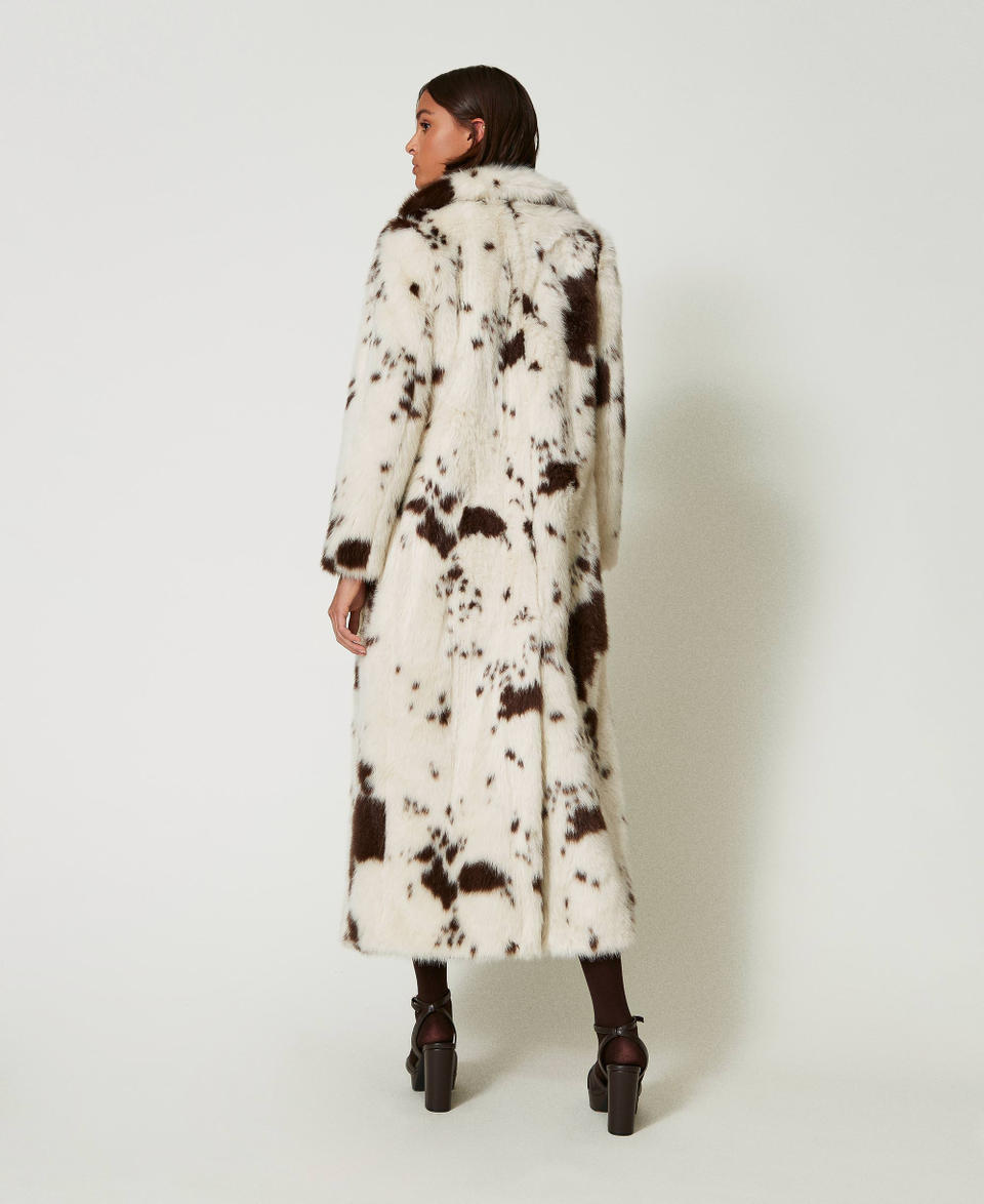 Twin Set Cappotto lungo in faux fur Promozione
