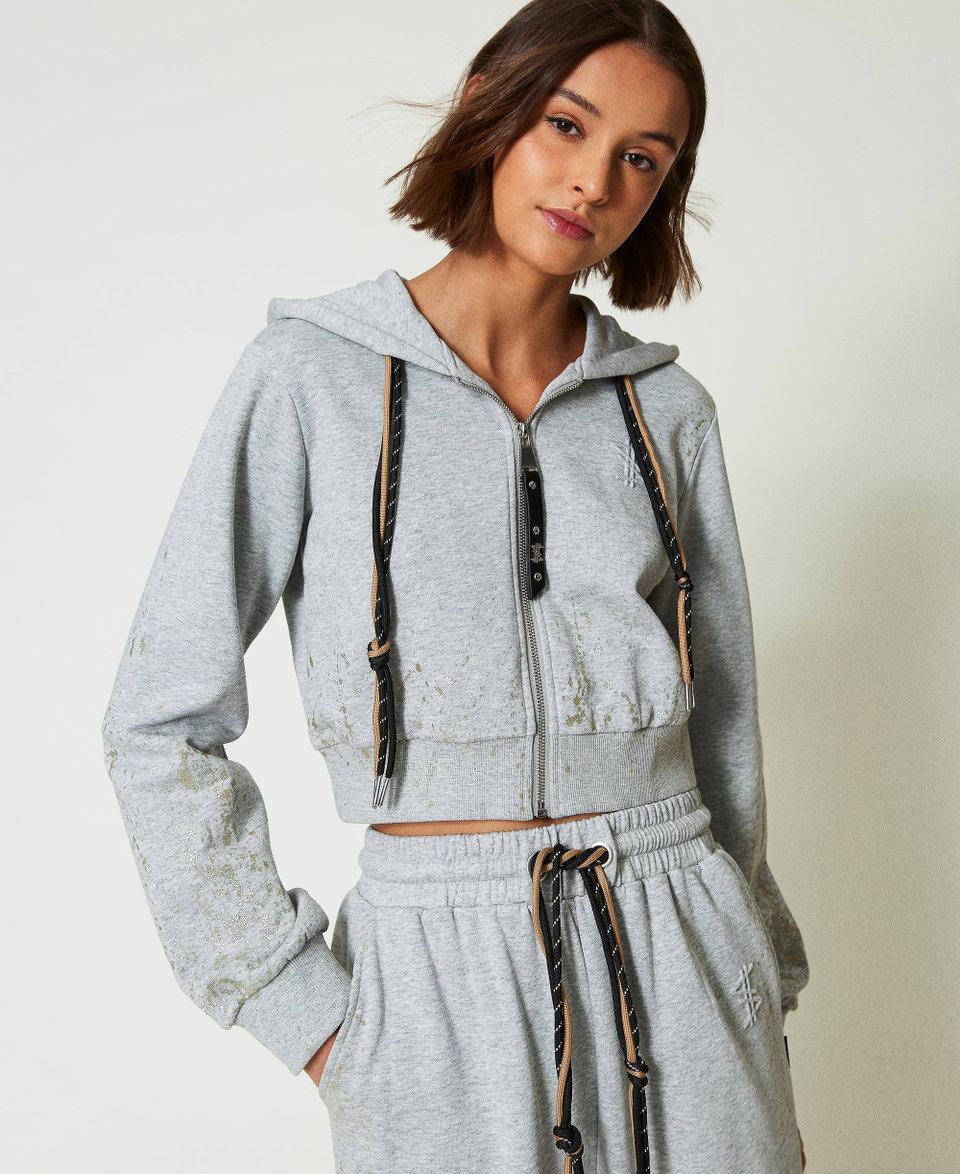 Twin Set Felpa cropped MYFO con stampa glitter Pezzi Unici