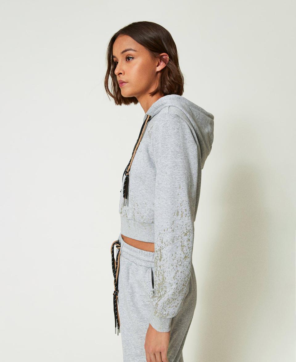 Twin Set Felpa cropped MYFO con stampa glitter Pezzi Unici