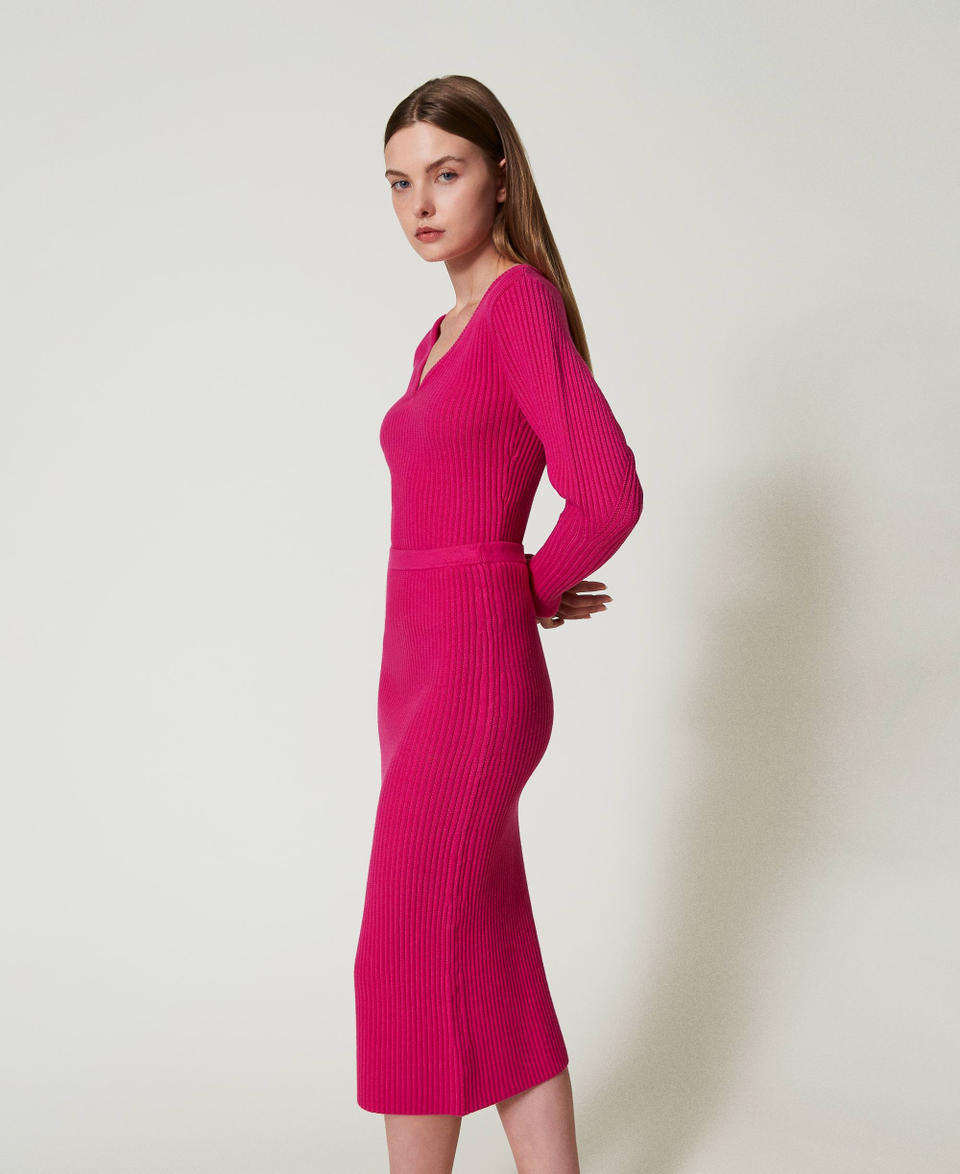 Twin Set Gonna longuette in maglia a coste Soddisfazione Garantita