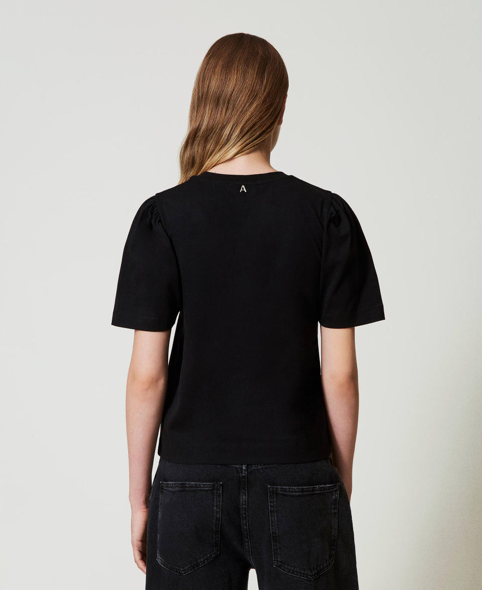 Twin Set T-shirt con ricamo a fiocco Consegna Veloce