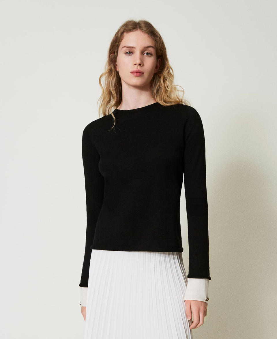 Twin Set Maglia con dettagli a contrasto e Oval T Promozione temporanea