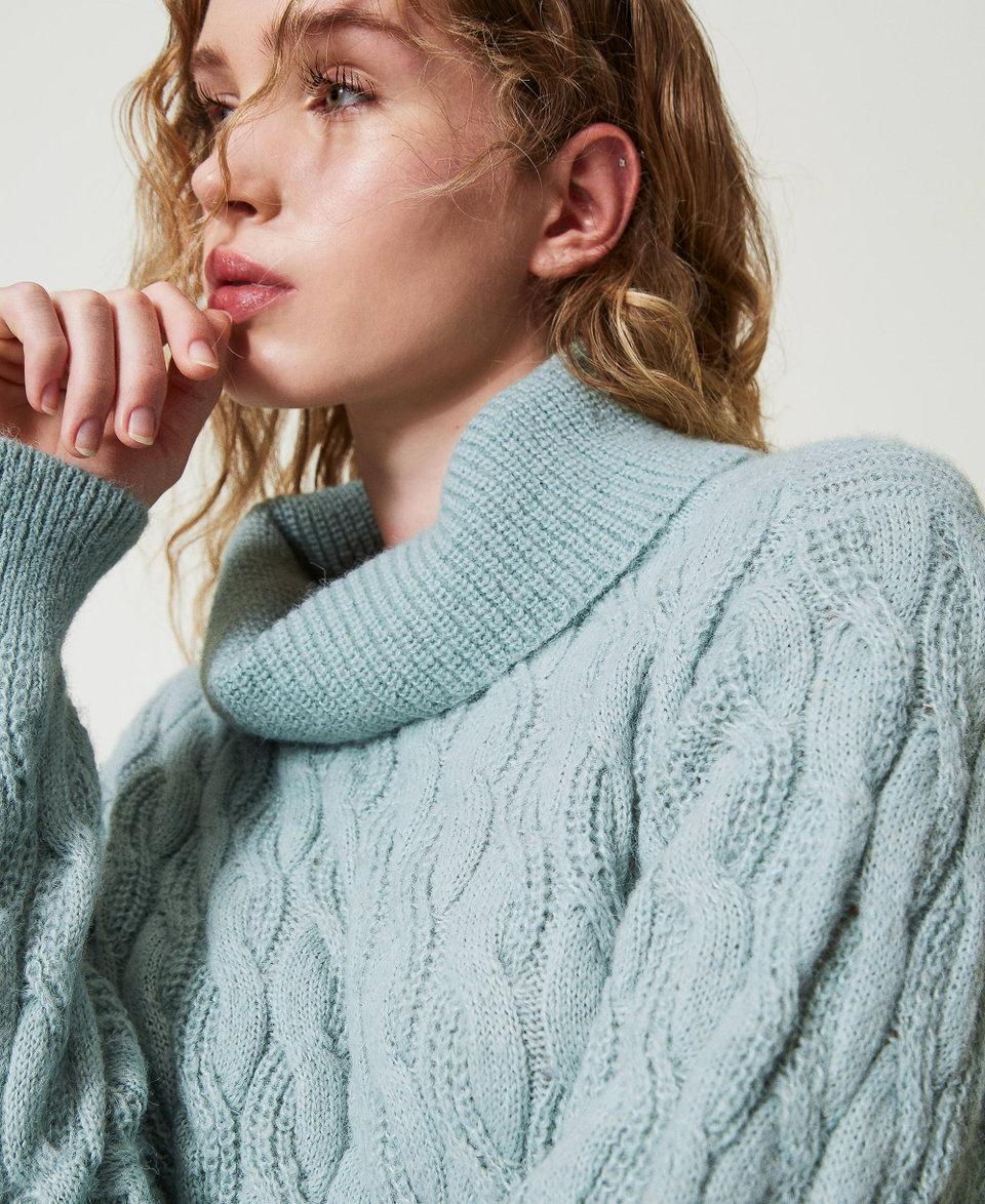 Twin Set Maglia con trecce e maxi collo Offerta speciale della fabbrica