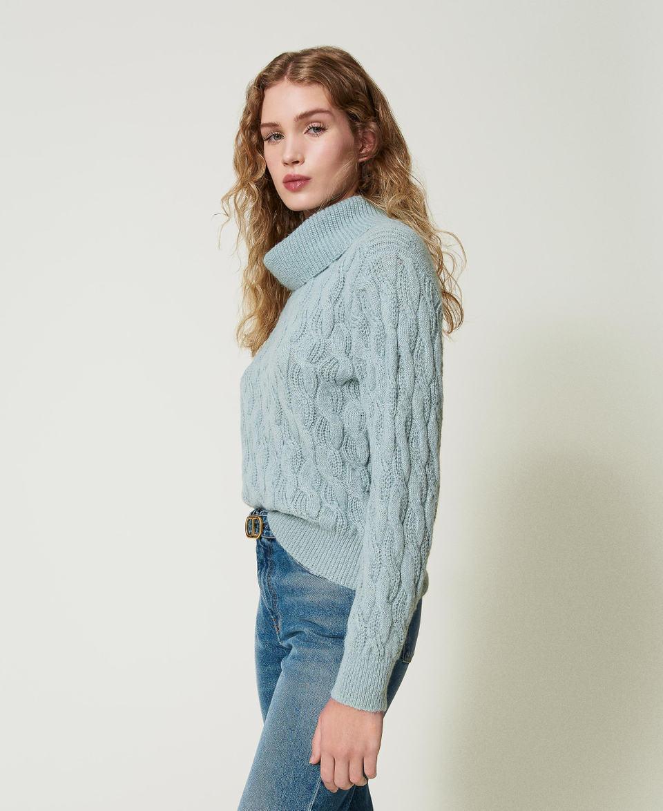 Twin Set Maglia con trecce e maxi collo Offerta speciale della fabbrica