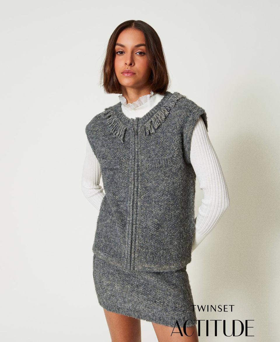 Twin Set Gilet in maglia bouclé riciclata Sostegno trimestrale