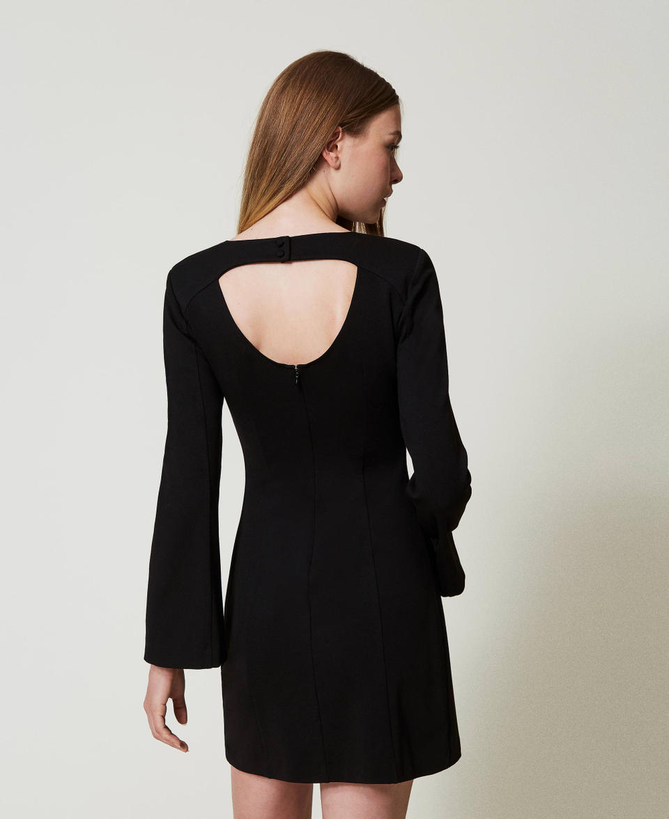 Twin Set Abito corto con spilla in strass Fino al 55% di sconto