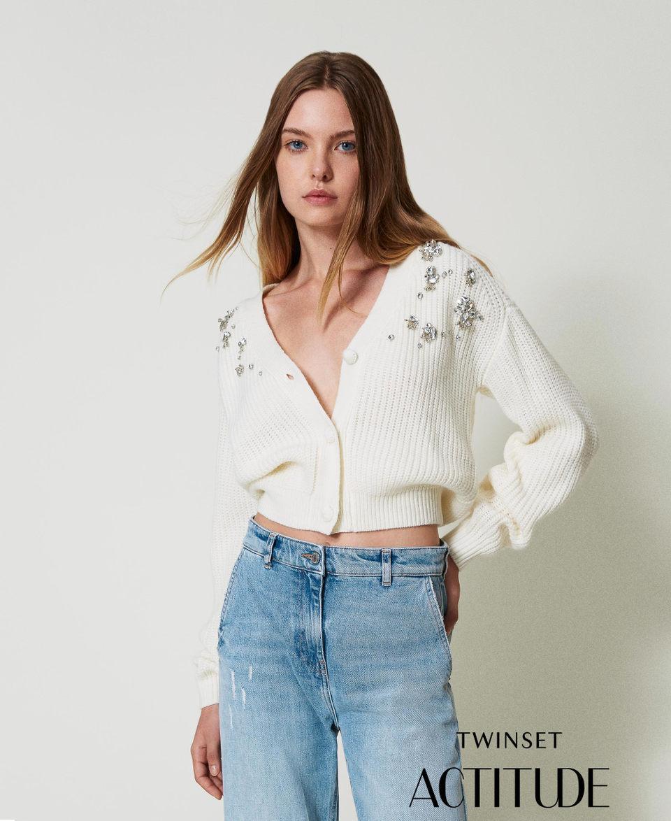 Twin Set Cardigan con ricami fatti a mano Officina