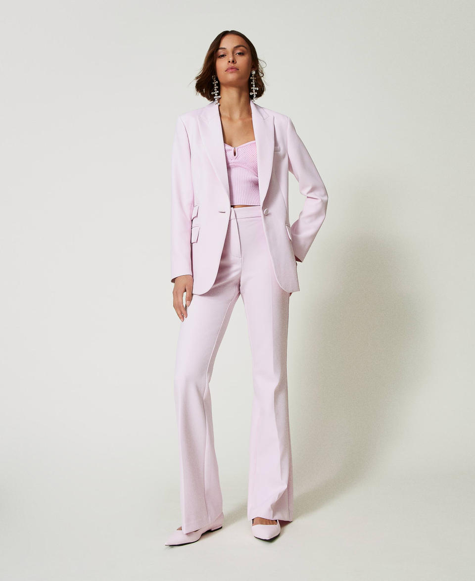 Twin Set Pantaloni flare in crêpe cady 2025