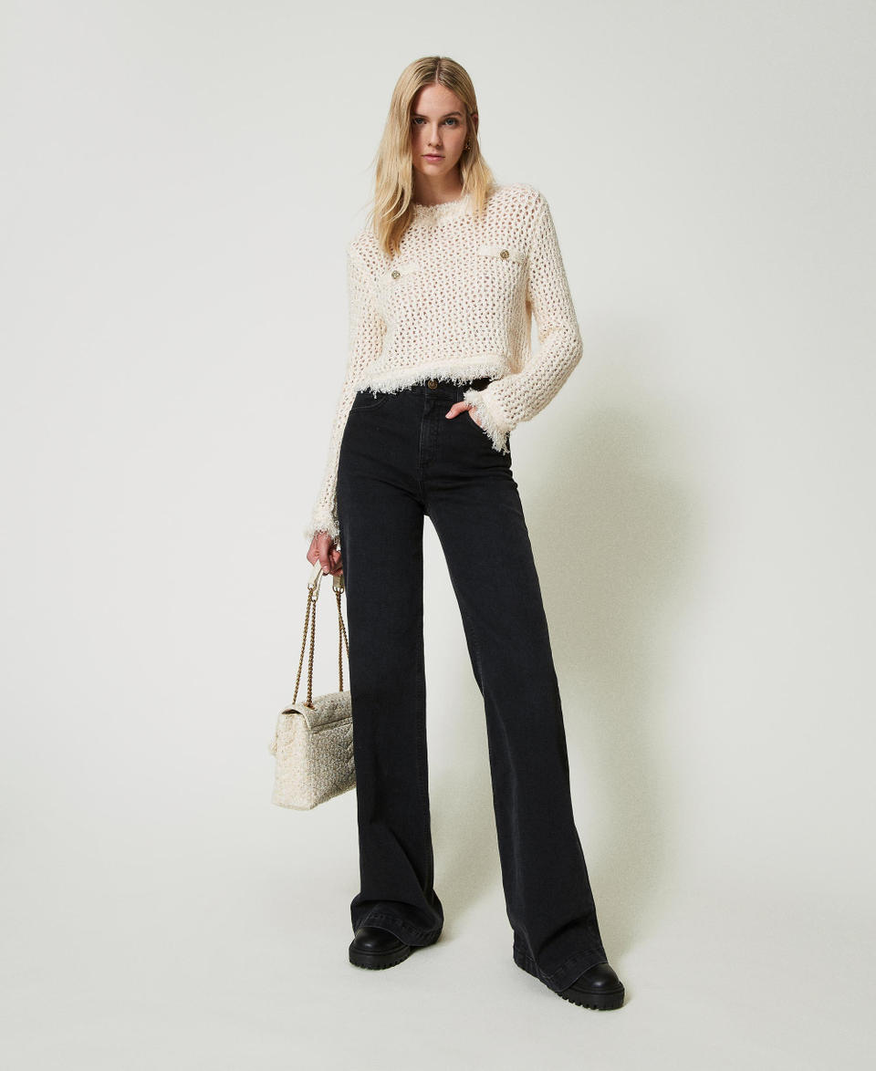 Twin Set Jeans flare a vita alta Qualità