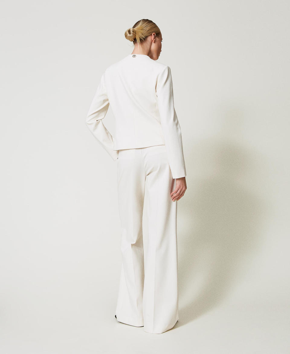 Twin Set Pantaloni wide leg con bottoni gioiello Vendite Flash