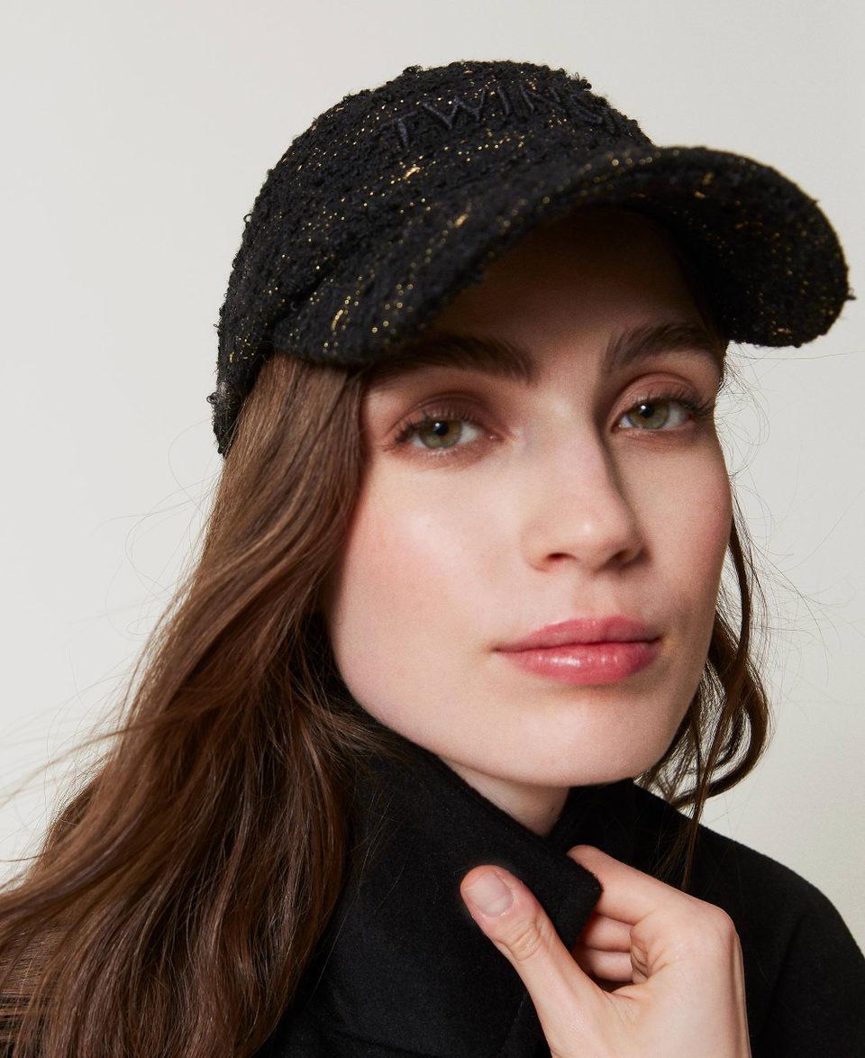 Twin Set Cappello da baseball bouclé con logo Fino al 55% di sconto