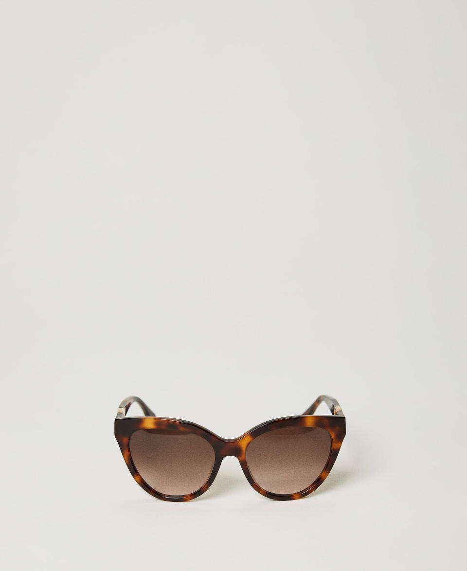 Twin Set Occhiali da sole cat-eye tortoise Solo un giorno rimasto