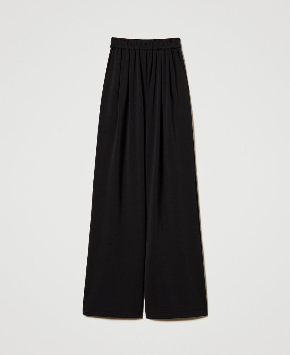 Twin Set Pantaloni a palazzo in jersey crêpe Sconti questo mese