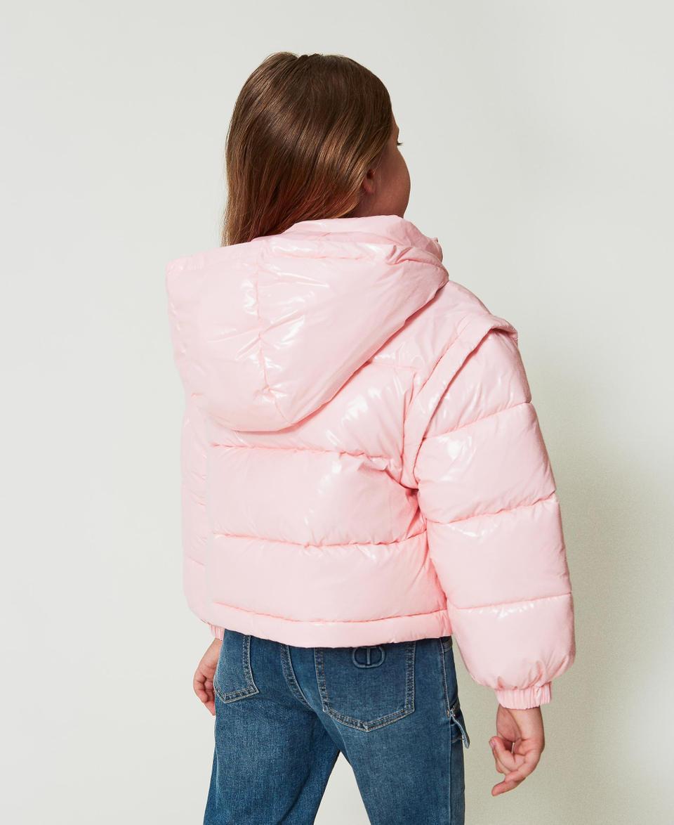 Twin Set Piumino lucido con logo ricamato Shopping Online