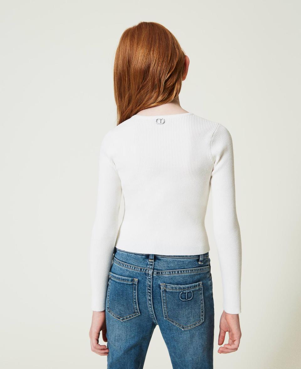 Twin Set Maglia a costine con intreccio Affare Del Giorno