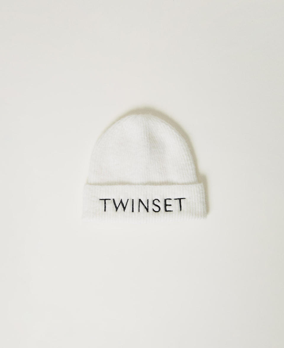 Twin Set Cuffia in maglia con ricamo logo Online