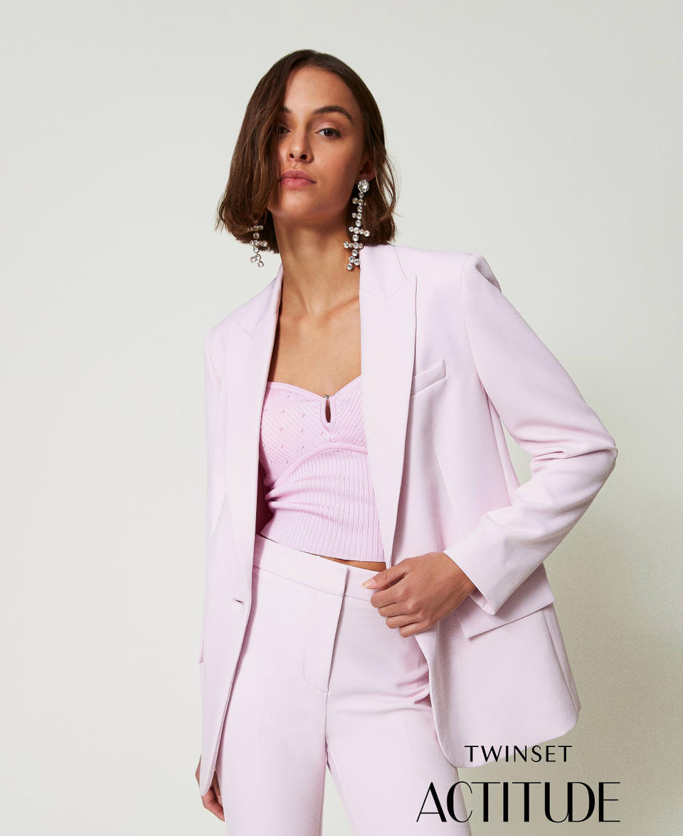 Twin Set Giacca blazer in crêpe cady Offerte
