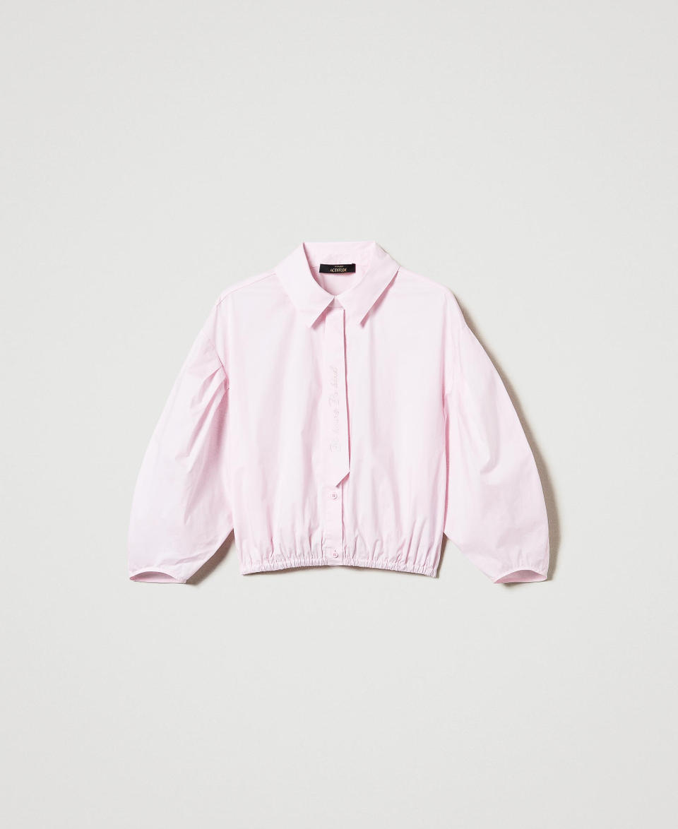 Twin Set Camicia boxy con cravattino Vendita Calda