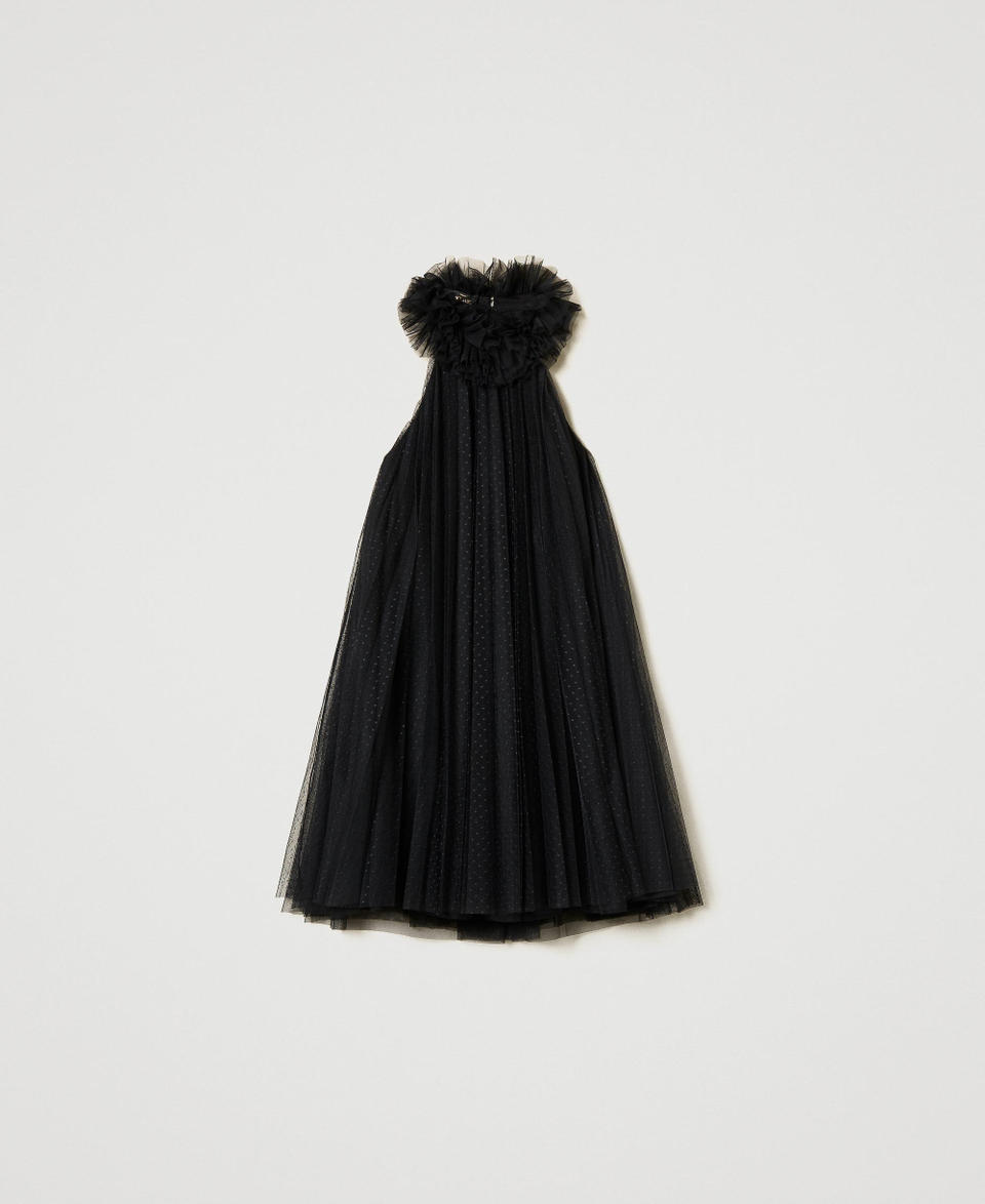 Twin Set Abito corto in tulle plissé Saldi Di Fabbrica