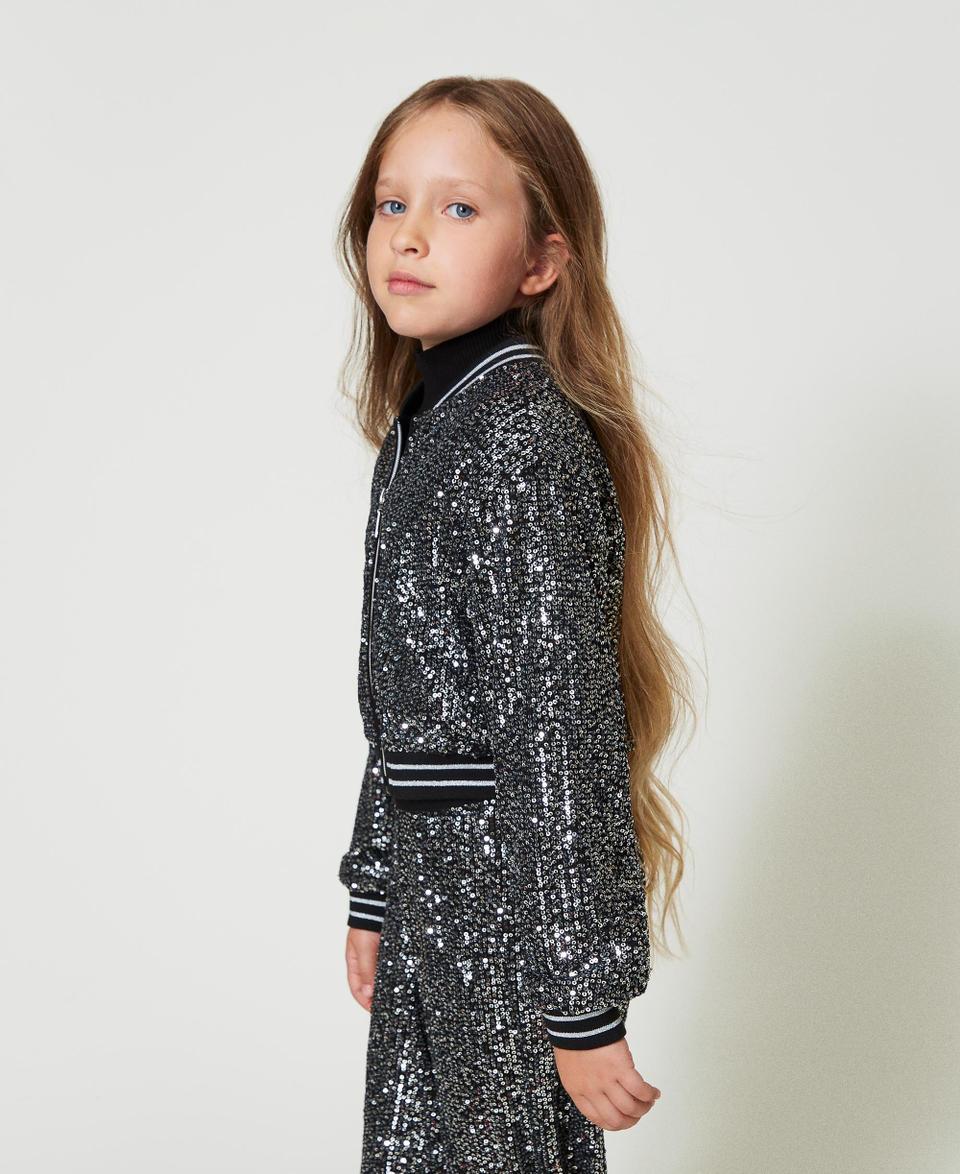 Twin Set Bomber in full paillettes Vendita calda