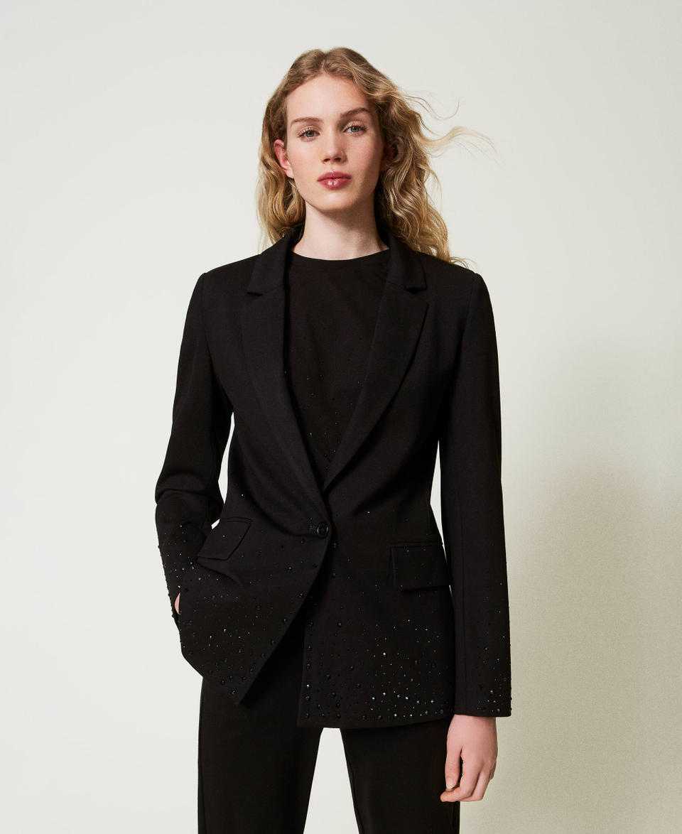 Twin Set Giacca blazer con strass dégradé Prezzo basso