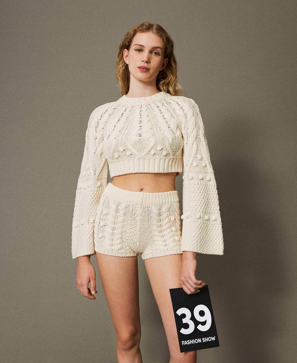 Twin Set Maglia cropped in lana Officina