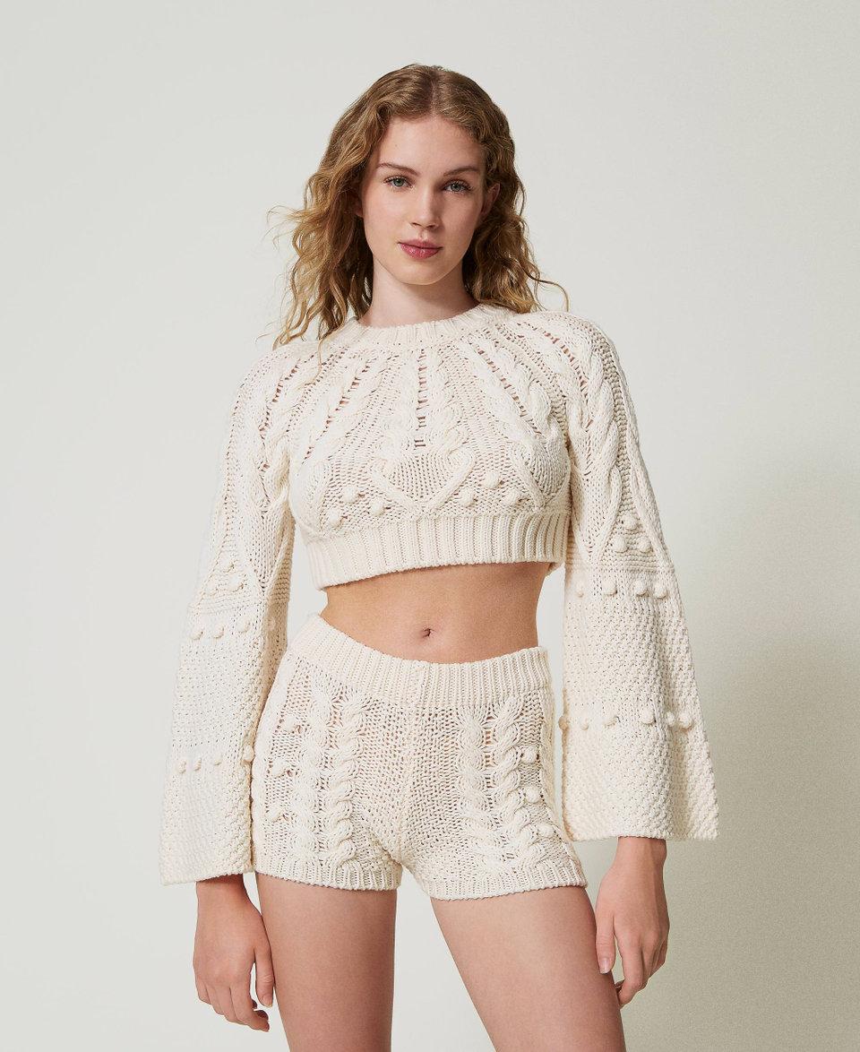 Twin Set Maglia cropped in lana Officina